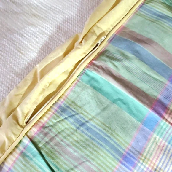 KING Plaid Duvet Cover + Pillow Shams - Cotton/poly blend - Picture 5 of 15